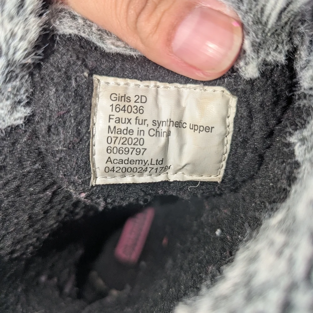 Magellan Outdoors Girls Winter Snow Boots Gray Faux Fur Size 2D